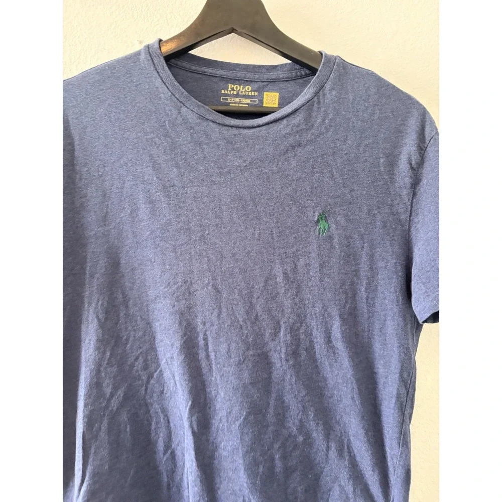 Men's Polo Ralph Lauren Blue Heather T-Shirt Size Small Embroidered Logo